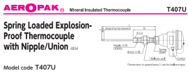 Cảm biến nhiệt độ đầu củ hành T407U Okazaki - Thermocouple T407U Okazaki