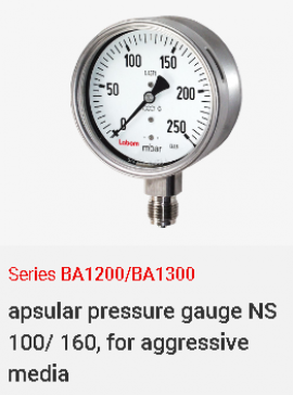 Đồng hồ đo áp suất chính xác dạng cơ BA1200 - BA1300 - Đại lý Labom Việt Nam