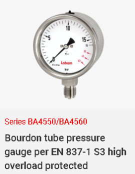 Đồng hồ đo áp suất chính xác dạng cơ BA4550-BA4560 - Đại lý Labom Việt Nam