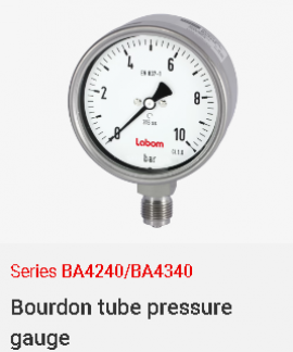 Đồng hồ đo áp suất công nghiệp dạng cơ BA4240-BA4340 - Đại lý Labom Việt Nam