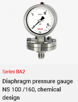 Đồng hồ đo áp suất dạng cơ có mặt bích BA2 Labom trong môi trường khắc nghiệt