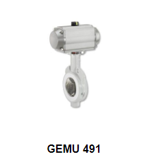 Pneumatically operated butterfly valve GEMU 491 Edessa - Đại lý Gemu Việt Nam