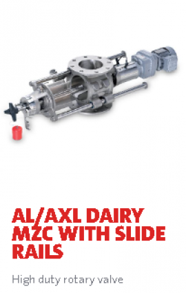 Van quay MZC sử dụng trong các ứng sản xuất sữa - AL/AXL DAIRY MZC WITH SLIDE RAILS
