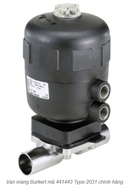 Van Màng Burkert 2/2-Way Piston-Operated Diaphragm Valve - Mã 441443 Chính Hãng